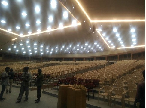 LED lights at Ammayappan Auditorium- Satellite Campus