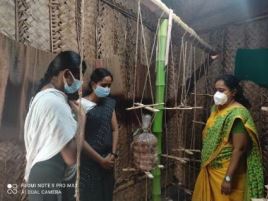 Team visit at mushroom culture room