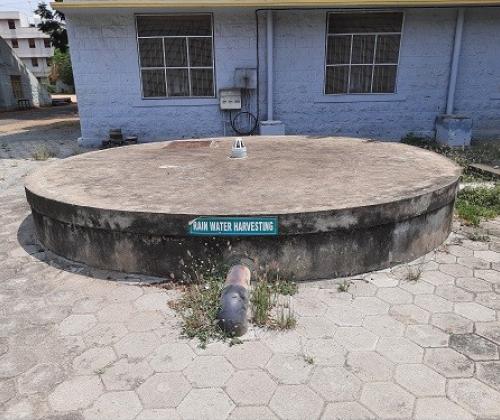 Rain water Collection Tank near Kalaimagal Illam Hostel in Main Campus